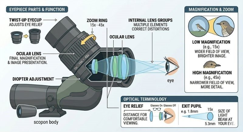 spotting-scope-eyepiece eye piece of spotting scope